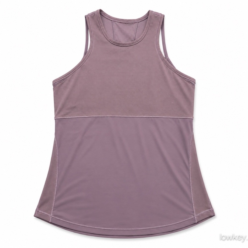 Lululemon Fresh in Mesh Panel Tank Top with Built-in Bra Dusky Lavender Size 6